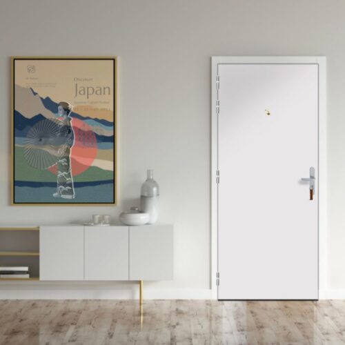 Bloc-porte palière bois-acier en stock